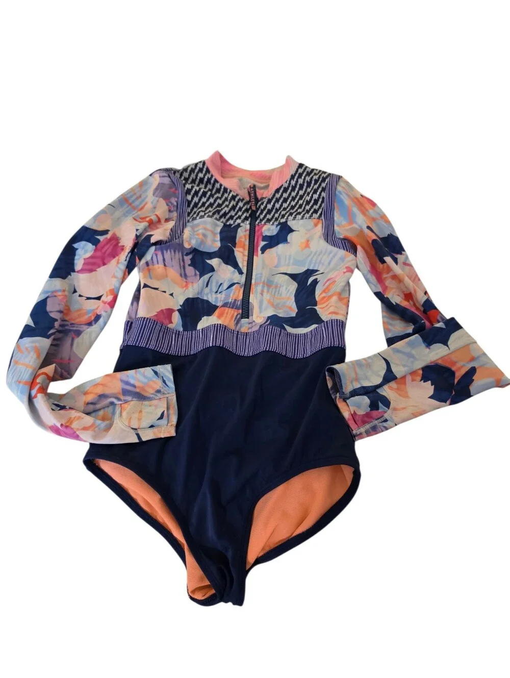 Athleta Girl Sunny Floral One-Piece Swim Suit Size Large 12